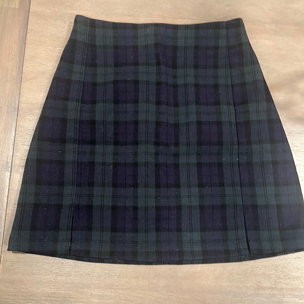 Brandy Melville plaid skirt blue/green